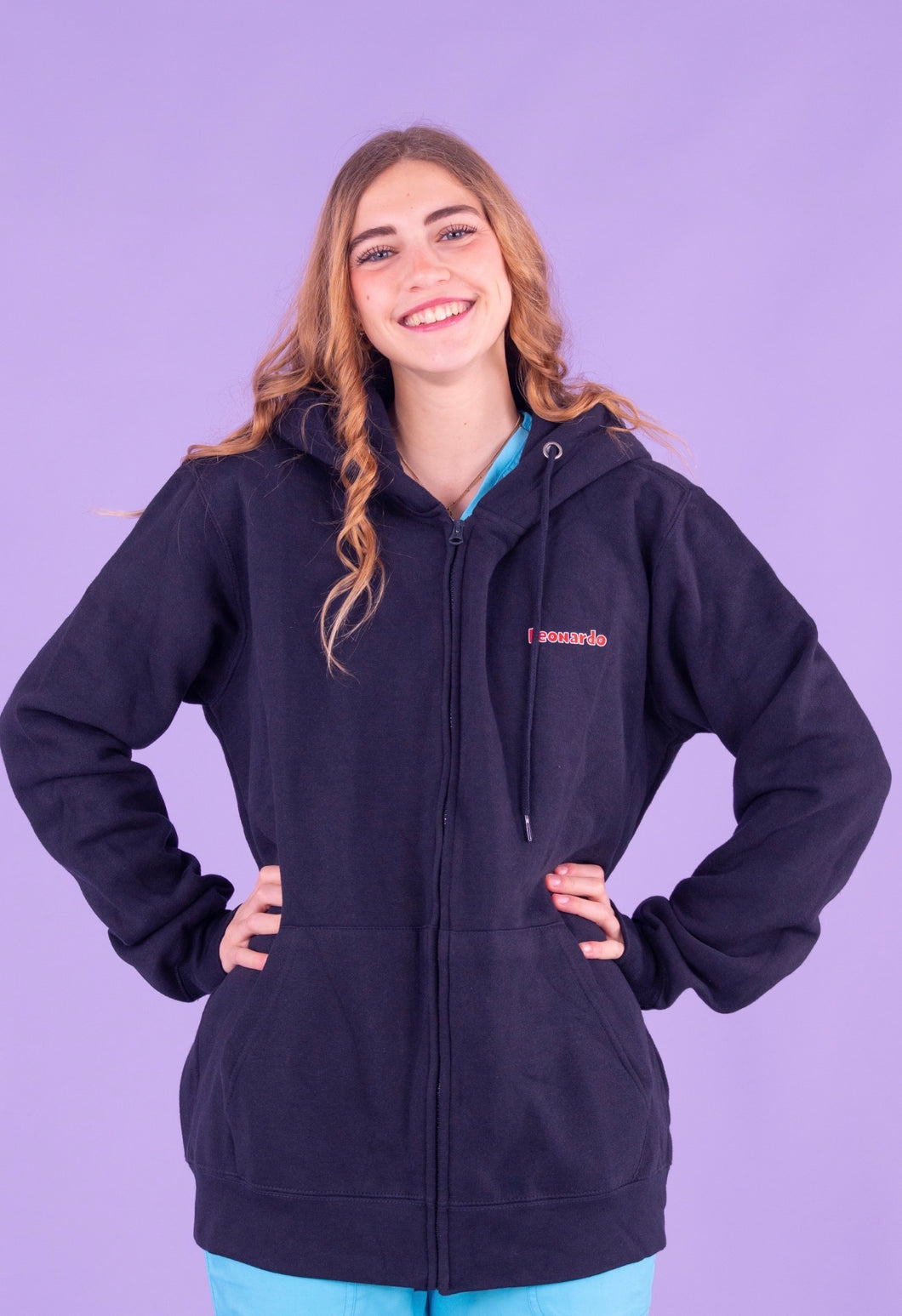 Felpa L  Leonardo  ( Felpata  blu notte )