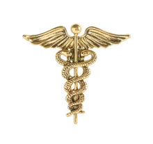 Carica l'immagine nel visualizzatore di Gallery, Spilla Caduceo medico
