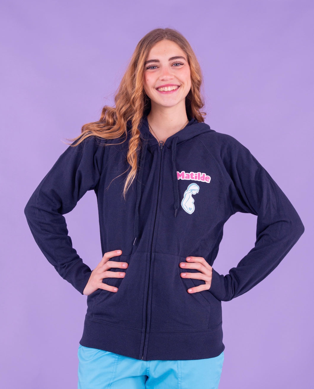 Felpa M Matilde  ( Garzata  blu notte )