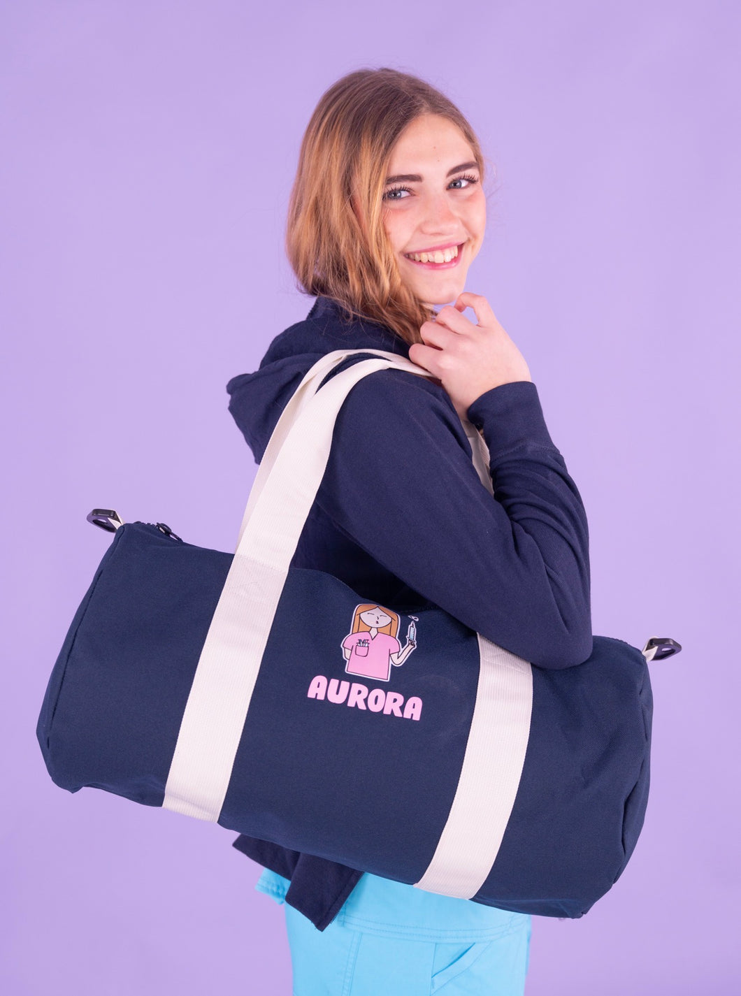 Borsone del turno AURORA ( piccolo difetto vicino la stampa )