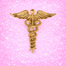 Carica l'immagine nel visualizzatore di Gallery, Spilla Caduceo medico
