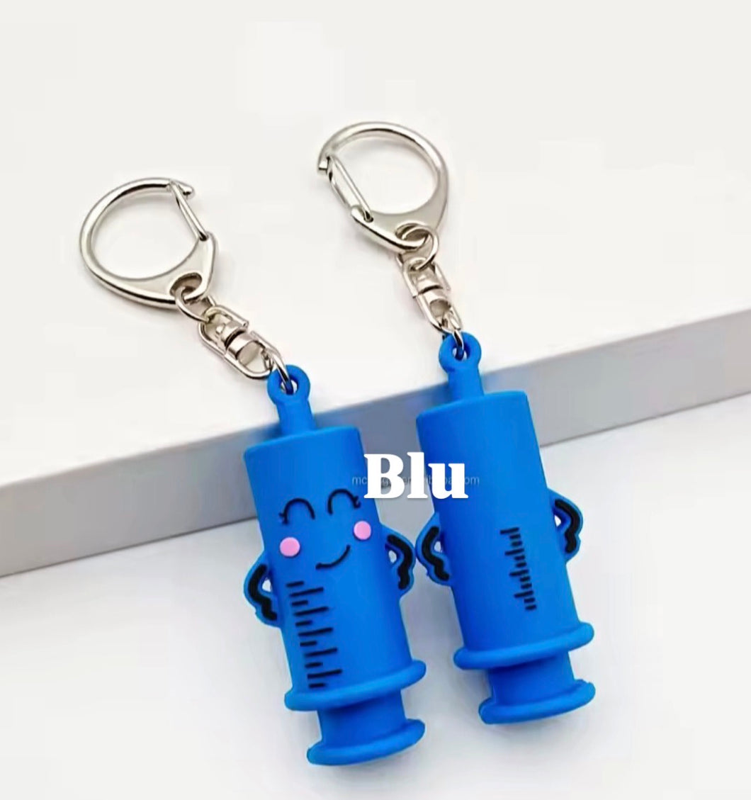 Rompi fialetta SILICONE Blu ( portachiavi )