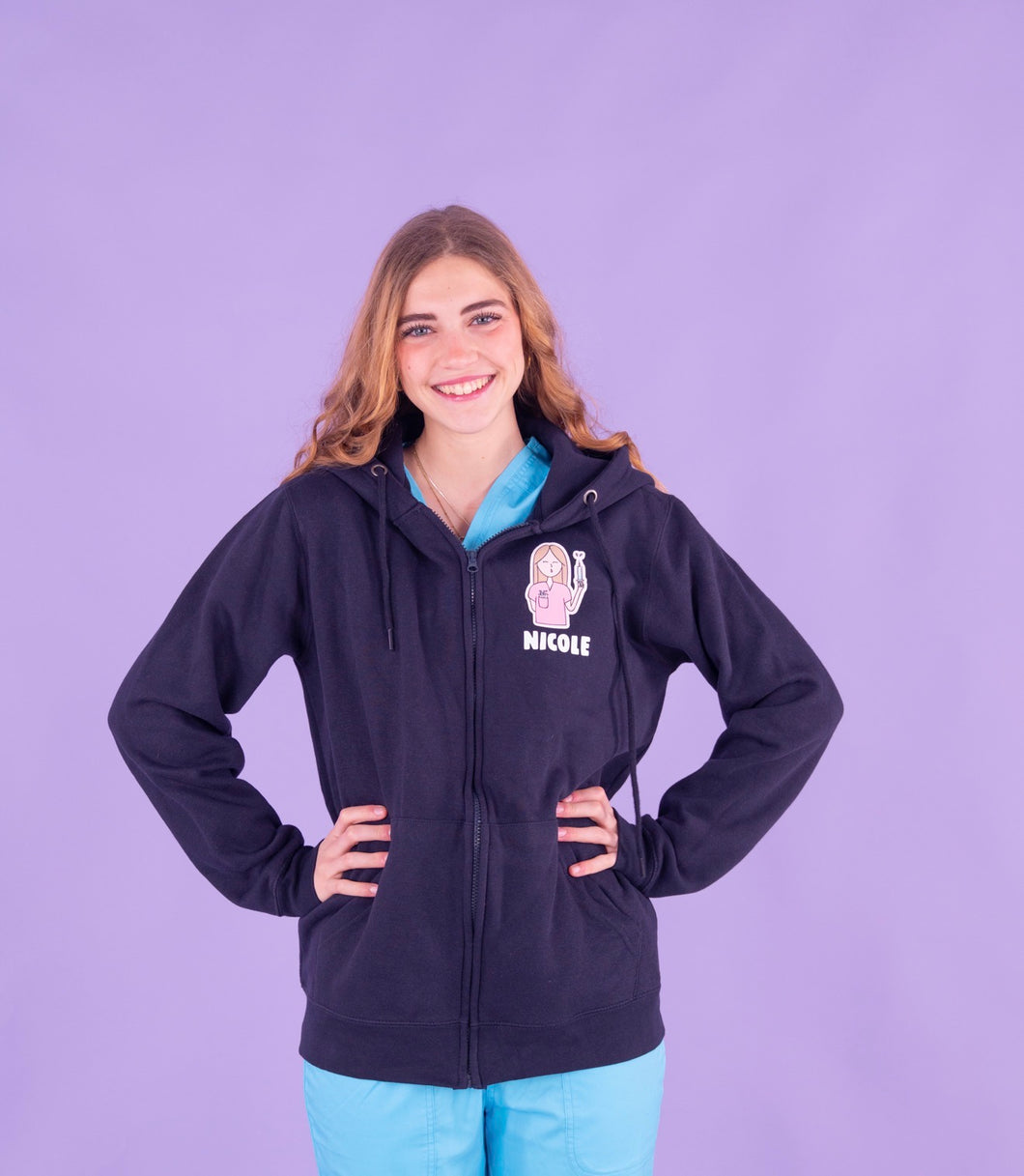 Felpa S NICOLE ( Felpata  blu notte )