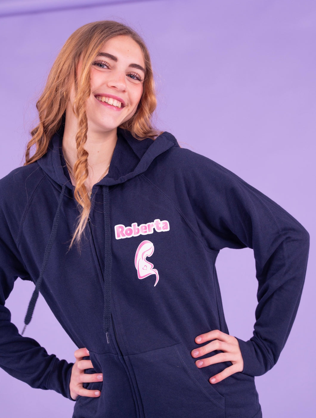 Felpa M  ROBERTA ( Garzata blu notte )