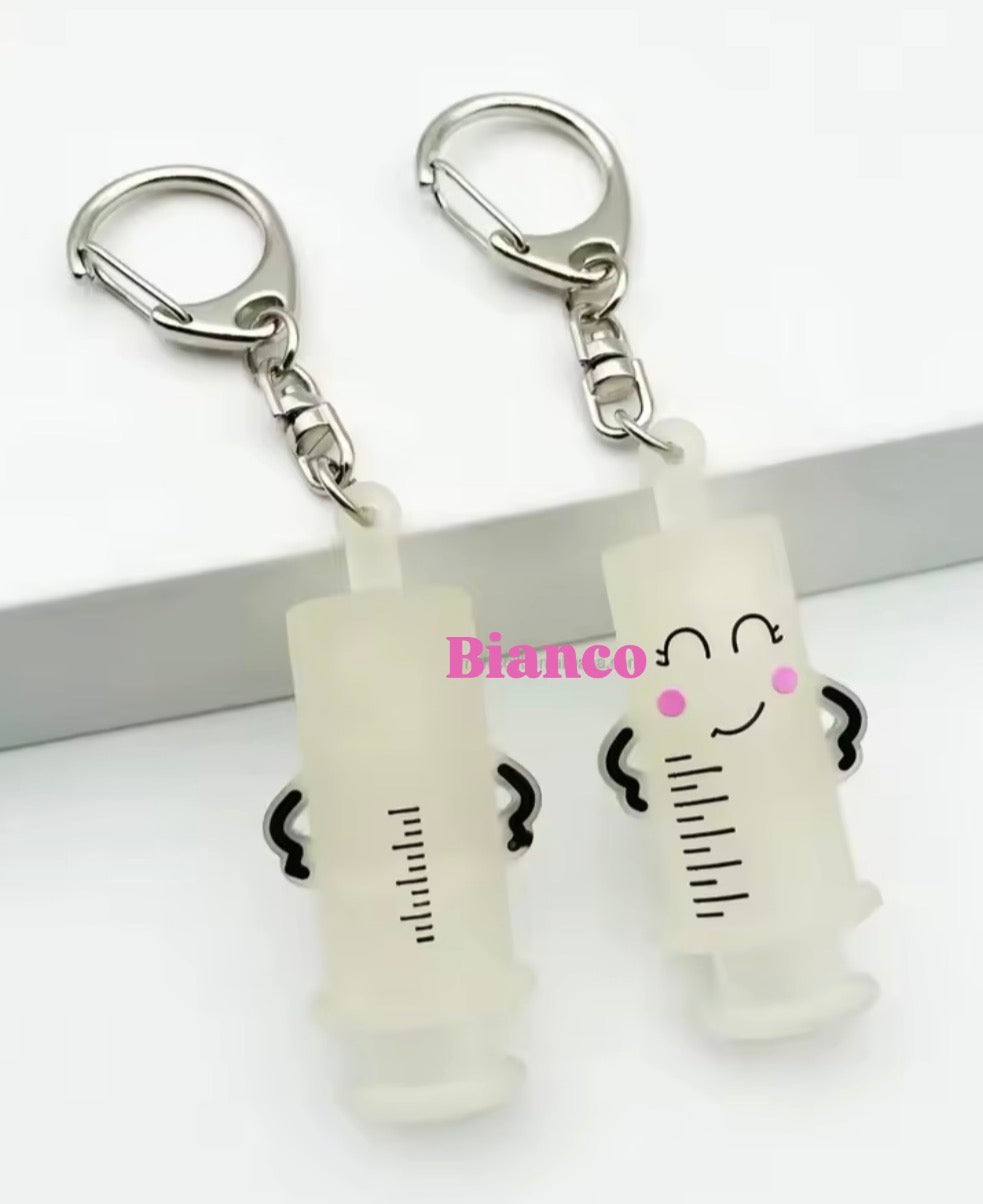 Rompi fialetta SILICONE Bianco ( portachiavi )